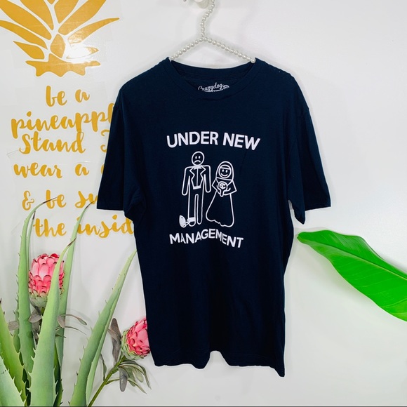 Under New Management Unisex Tee Shirt Wedding Tee Groom Tee Shirt Medium - Picture 2 of 5